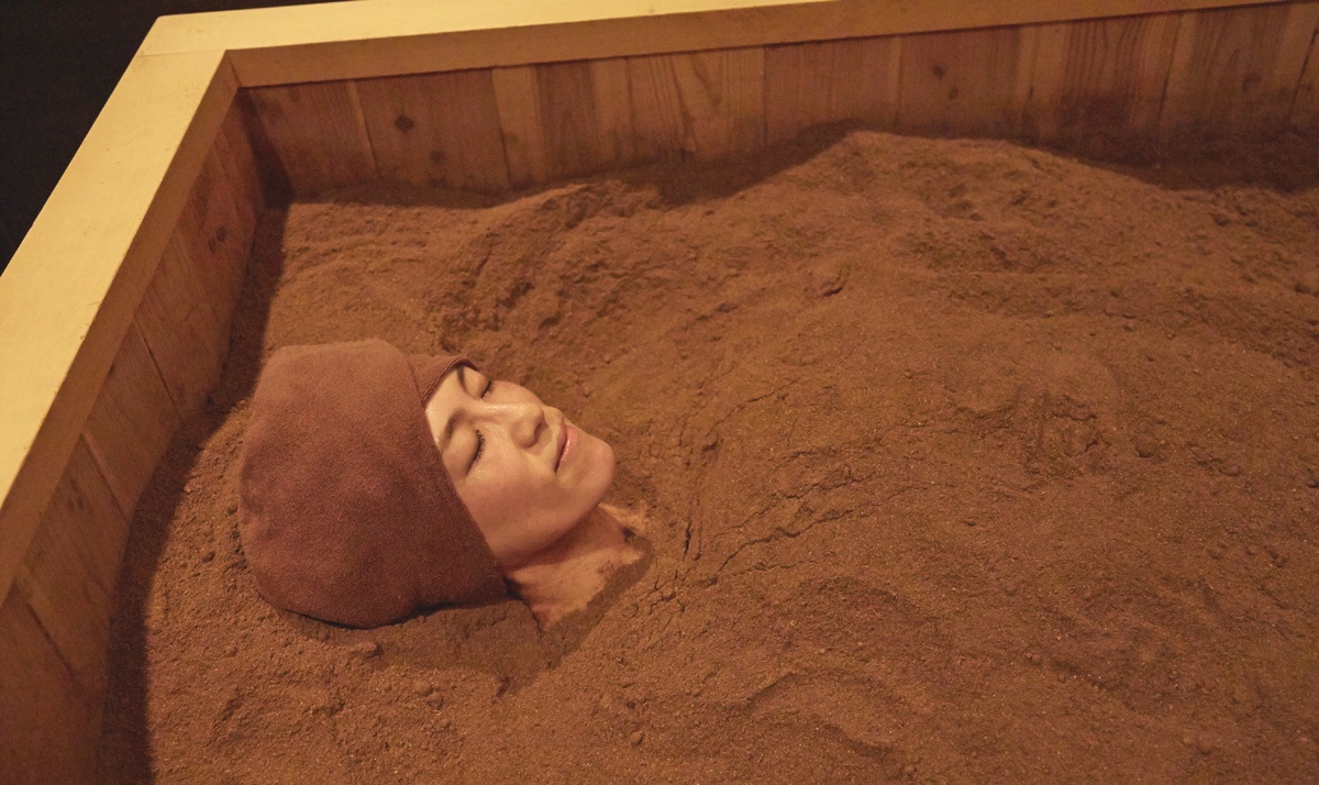 酵素浴中の様子